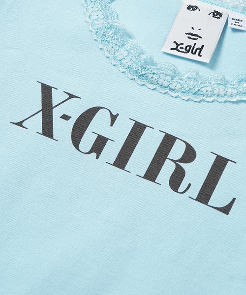 X-girl（エックスガール）の「LACE TANK TOP（タンクトップ・レディース・イエロー/ライトブルー/ブラック・M/S）」の15枚目の写真