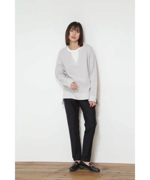 human woman（ヒューマンウーマン）の「◆オーガニック綿天竺半袖Ｔシャツ（Tシャツ/カットソー・レディース・ホワイト/ネイビー/グレー・MEDIUM/LARGE）」の16枚目の写真