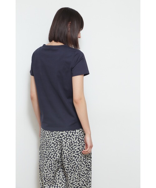 human woman（ヒューマンウーマン）の「◆オーガニック綿天竺半袖Ｔシャツ（Tシャツ/カットソー・レディース・ホワイト/ネイビー/グレー・MEDIUM/LARGE）」の5枚目の写真