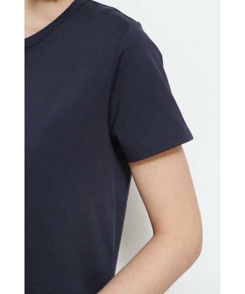 human woman（ヒューマンウーマン）の「◆オーガニック綿天竺半袖Ｔシャツ（Tシャツ/カットソー・レディース・ホワイト/ネイビー/グレー・MEDIUM/LARGE）」の19枚目の写真