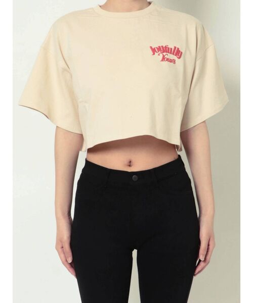 jouetie(ジュエティ)の「フラワークロップド Tシャツ(Tシャツ/カットソー・レディース・アイボリー/ブラック/レッド・MEDIUM)」の22枚目の写真