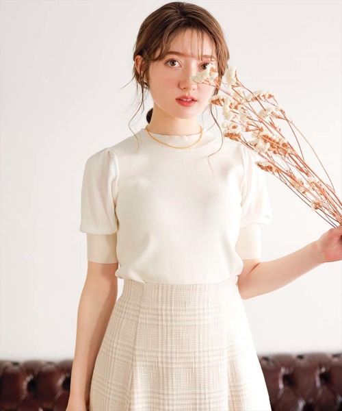 SWINGLE（スウィングル）の「【日本製】ＴＲスラブチェックフレアスカート（スカート・レディース・ブラック系その他/ベージュ系その他・SMALL/MEDIUM）」の3枚目の写真