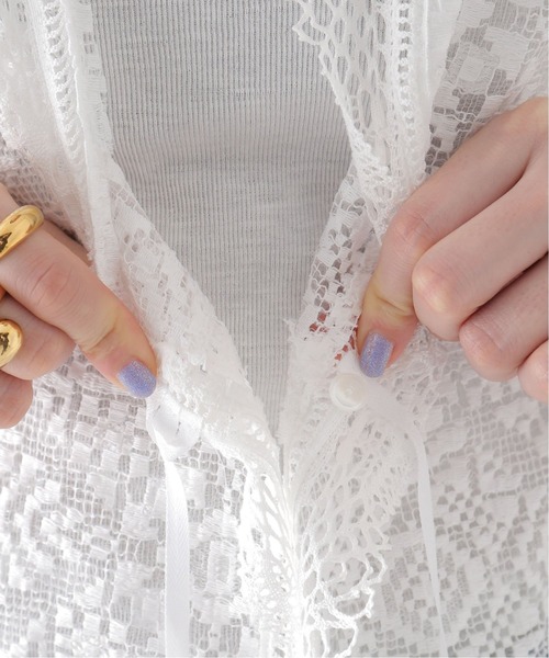 plage（プラージュ）の「【R’IAM】リバーレース ブラウス◆（シャツ/ブラウス・レディース・ホワイト/ブラック・FREE）」の12枚目の写真