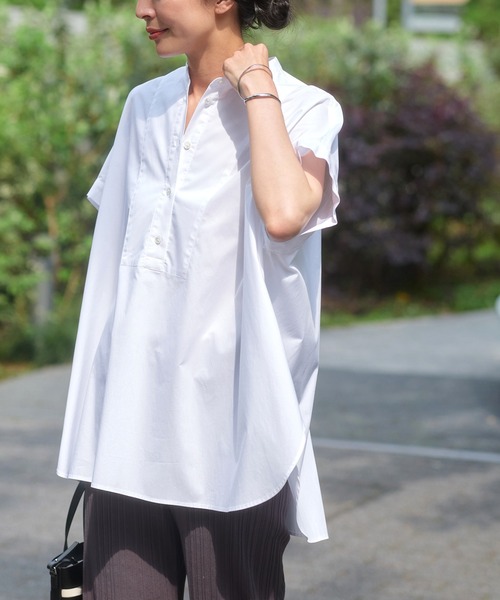 ジャーナルスタンダード SO フロントブザムハーフスリーブシャツ セール】フロントブザムハーフスリーブシャツ（シャツ/ブラウス