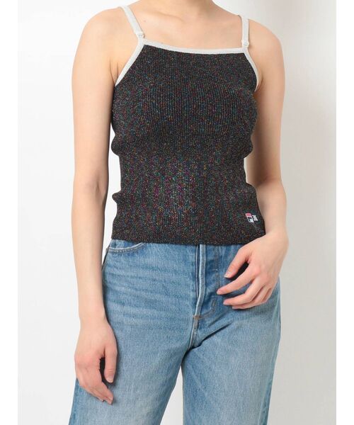 FILA（フィラ）の「FILA ニットキャミソール【コラボ】（ニット/セーター・レディース・ブラック/パープル/ボルドー・MEDIUM）」の4枚目の写真