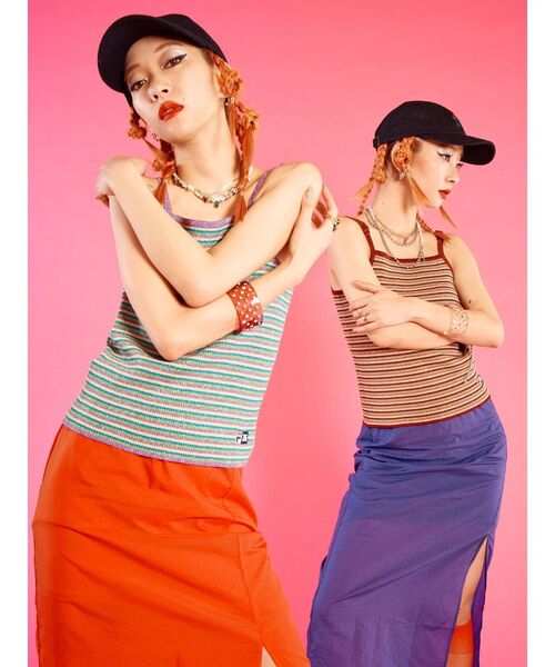 FILA（フィラ）の「FILA ニットキャミソール【コラボ】（ニット/セーター・レディース・ブラック/パープル/ボルドー・MEDIUM）」の11枚目の写真