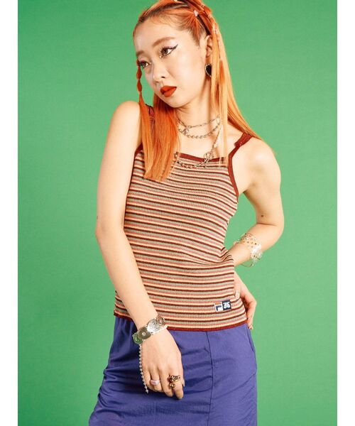 FILA（フィラ）の「FILA ニットキャミソール【コラボ】（ニット/セーター・レディース・ブラック/パープル/ボルドー・MEDIUM）」の21枚目の写真