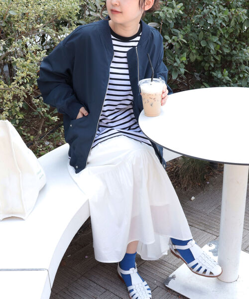 fredy repit（フレディレピ）の「MA1　ビッグシルエット ブルゾン（MA-1・レディース・ネイビー/カーキ/アイボリー・38）」の17枚目の写真