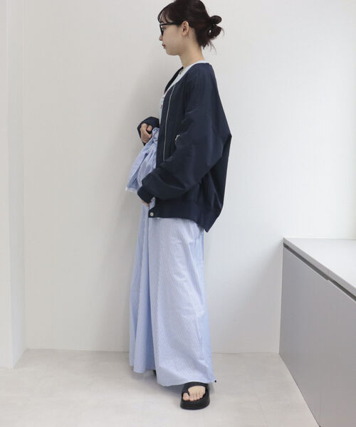 fredy repit（フレディレピ）の「MA1　ビッグシルエット ブルゾン（MA-1・レディース・ネイビー/カーキ/アイボリー・38）」の22枚目の写真