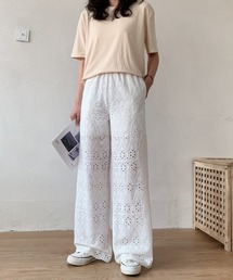 ABITOKYO | カットワーク刺繍セミワイドパンツ(その他パンツ)
