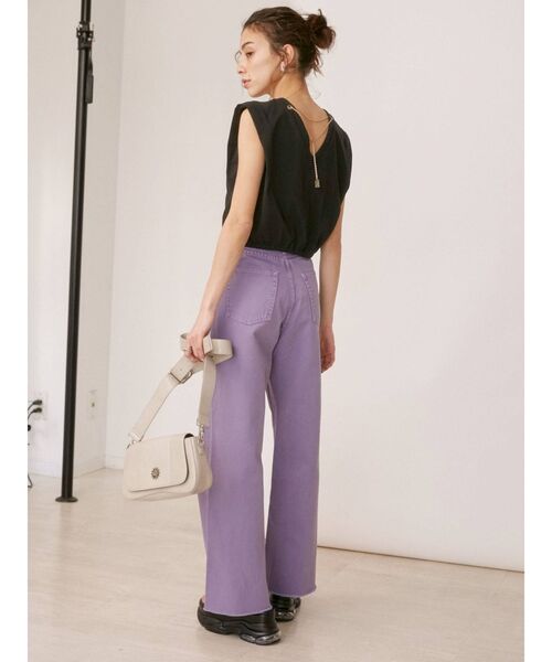 EVRIS(エヴリス)の「バックチェーンモチーフトップス(Tシャツ/カットソー・レディース・ホワイト/ブラック・FREE)」の10枚目の写真