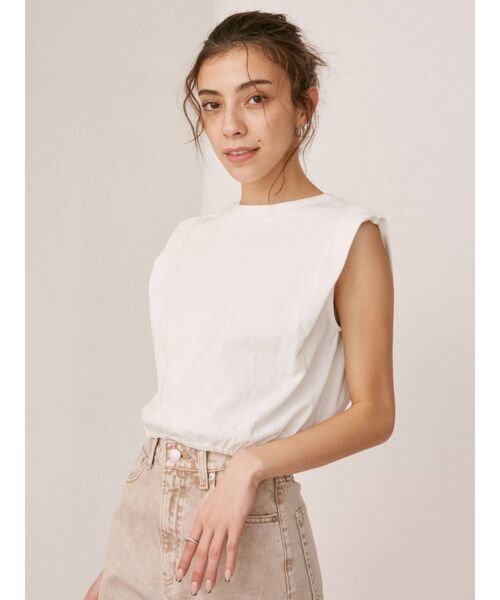 EVRIS(エヴリス)の「バックチェーンモチーフトップス(Tシャツ/カットソー・レディース・ホワイト/ブラック・FREE)」の12枚目の写真