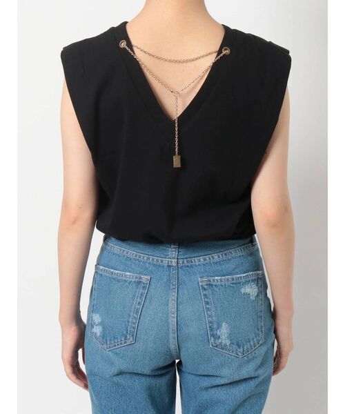 EVRIS(エヴリス)の「バックチェーンモチーフトップス(Tシャツ/カットソー・レディース・ホワイト/ブラック・FREE)」の21枚目の写真