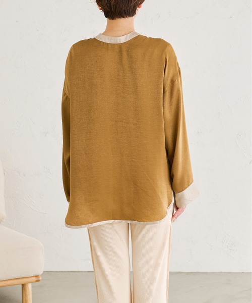 Ambre Neige（アンブルネージュ）の「ヴィンテージサテンシャツ／【WEB/EC限定商品】（シャツ/ブラウス・レディース・アイボリー/マスタード・FREE）」の20枚目の写真