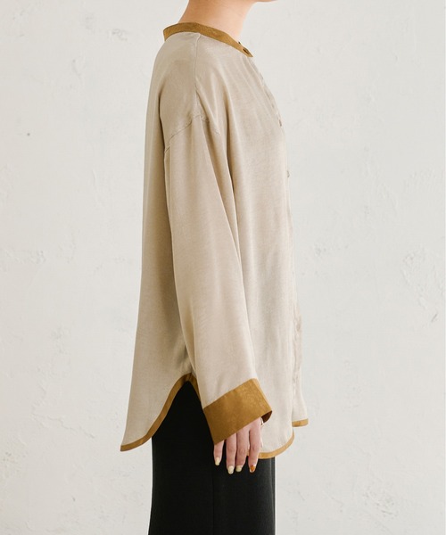 Ambre Neige（アンブルネージュ）の「ヴィンテージサテンシャツ／【WEB/EC限定商品】（シャツ/ブラウス・レディース・アイボリー/マスタード・FREE）」の16枚目の写真