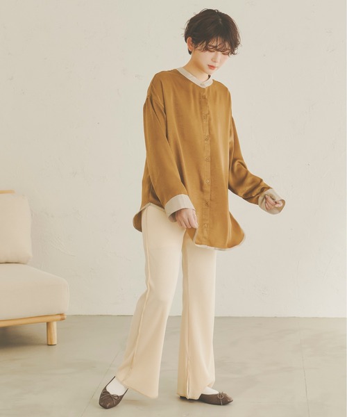 Ambre Neige（アンブルネージュ）の「ヴィンテージサテンシャツ／【WEB/EC限定商品】（シャツ/ブラウス・レディース・アイボリー/マスタード・FREE）」の12枚目の写真
