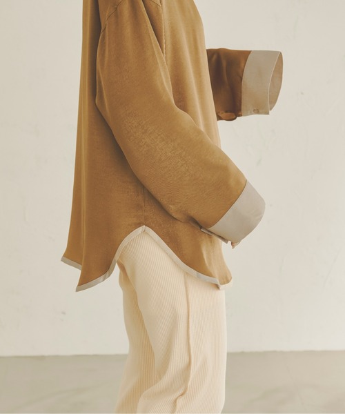 Ambre Neige（アンブルネージュ）の「ヴィンテージサテンシャツ／【WEB/EC限定商品】（シャツ/ブラウス・レディース・アイボリー/マスタード・FREE）」の14枚目の写真