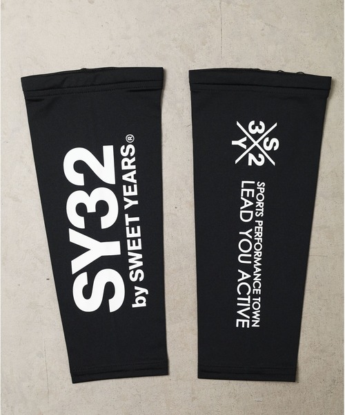 SY32 by SWEET YEARS（エスワイサーティトゥバイスィートイヤーズ）の「/SY32 by SWEET YEARS/LEG COVER（ラッシュガード・メンズ・ブラック/ホワイト・FREE）」の2枚目の写真