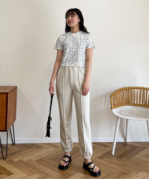 EPIMI E'PIMMY（エピミエピミー）の「配色メローコンパクトリブTシャツ（Tシャツ/カットソー・レディース・ホワイト/ブラック/オフホワイト/杢グレー・MEDIUM）」の5枚目の写真