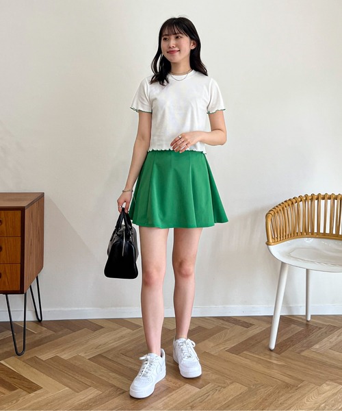 EPIMI E'PIMMY（エピミエピミー）の「配色メローコンパクトリブTシャツ（Tシャツ/カットソー・レディース・ホワイト/ブラック/オフホワイト/杢グレー・MEDIUM）」の8枚目の写真