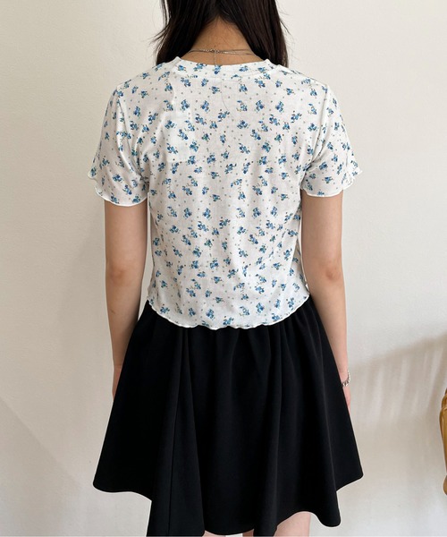 EPIMI E'PIMMY（エピミエピミー）の「配色メローコンパクトリブTシャツ（Tシャツ/カットソー・レディース・ホワイト/ブラック/オフホワイト/杢グレー・MEDIUM）」の15枚目の写真