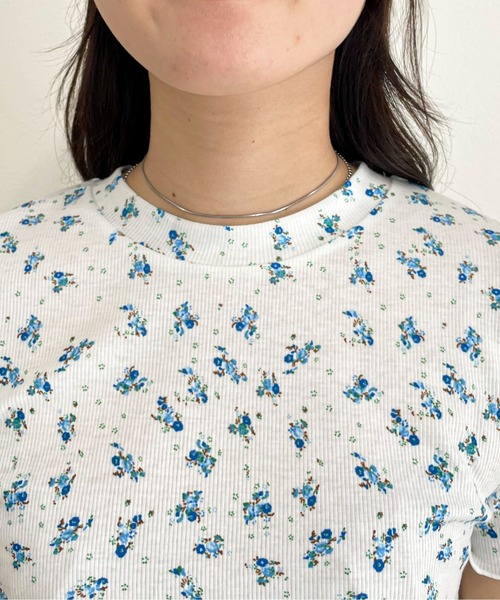 EPIMI E'PIMMY（エピミエピミー）の「配色メローコンパクトリブTシャツ（Tシャツ/カットソー・レディース・ホワイト/ブラック/オフホワイト/杢グレー・MEDIUM）」の16枚目の写真