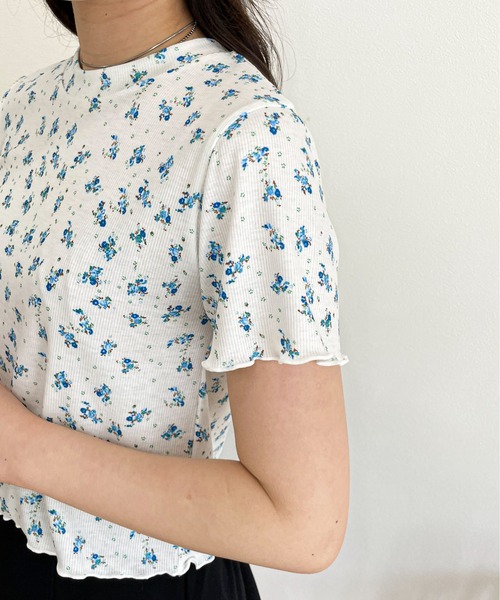 EPIMI E'PIMMY（エピミエピミー）の「配色メローコンパクトリブTシャツ（Tシャツ/カットソー・レディース・ホワイト/ブラック/オフホワイト/杢グレー・MEDIUM）」の17枚目の写真