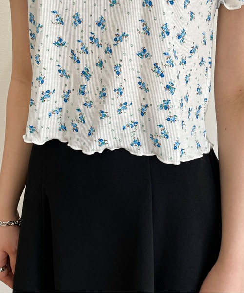 EPIMI E'PIMMY（エピミエピミー）の「配色メローコンパクトリブTシャツ（Tシャツ/カットソー・レディース・ホワイト/ブラック/オフホワイト/杢グレー・MEDIUM）」の18枚目の写真