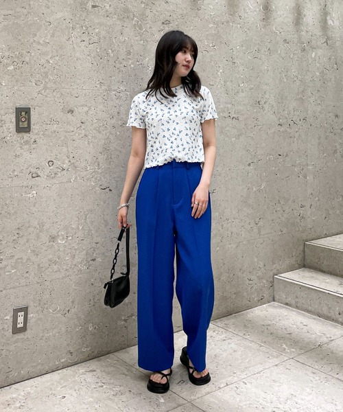 EPIMI E'PIMMY（エピミエピミー）の「配色メローコンパクトリブTシャツ（Tシャツ/カットソー・レディース・ホワイト/ブラック/オフホワイト/杢グレー・MEDIUM）」の22枚目の写真