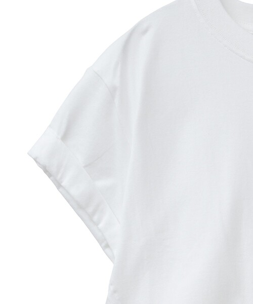 CLANE ホワイト フリル Tシャツ 18105-1162 CLANE（クラネ）の「【CLANE/クラネ】BACK FRILL T-SHIRT/バック