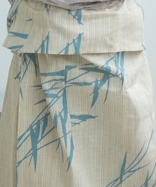 utatane(ウタタネ)の「キッズ浴衣3点セット 男の子 utatane×注染工房 先染めベージュにミントつばめ(浴衣・キッズ・ベージュ・110cm/120cm/100cm/130cm)」の6枚目の写真