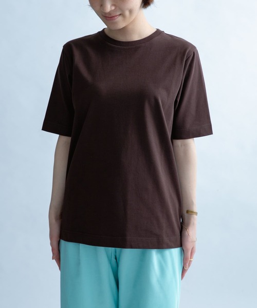 FORK&SPOON（フォークアンドスプーン）の「FORK&SPOON　オーガニックコットンショートスリーブTシャツ（Tシャツ/カットソー・レディース・グリーン系その他/ブラック/オフホワイト/ブラウン・ONE）」の4枚目の写真