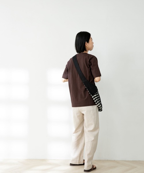 FORK&SPOON（フォークアンドスプーン）の「FORK&SPOON　オーガニックコットンショートスリーブTシャツ（Tシャツ/カットソー・レディース・グリーン系その他/ブラック/オフホワイト/ブラウン・ONE）」の6枚目の写真