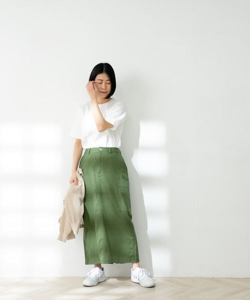 FORK&SPOON（フォークアンドスプーン）の「FORK&SPOON　オーガニックコットンショートスリーブTシャツ（Tシャツ/カットソー・レディース・グリーン系その他/ブラック/オフホワイト/ブラウン・ONE）」の19枚目の写真