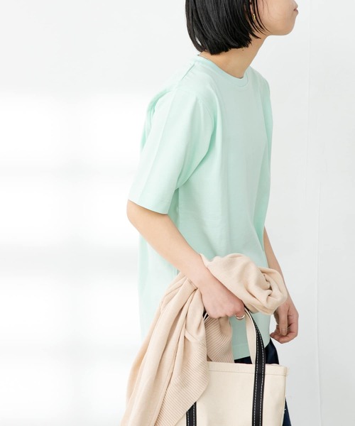 FORK&SPOON（フォークアンドスプーン）の「FORK&SPOON　オーガニックコットンショートスリーブTシャツ（Tシャツ/カットソー・レディース・グリーン系その他/ブラック/オフホワイト/ブラウン・ONE）」の8枚目の写真