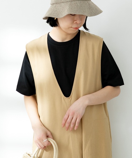 FORK&SPOON（フォークアンドスプーン）の「FORK&SPOON　オーガニックコットンショートスリーブTシャツ（Tシャツ/カットソー・レディース・グリーン系その他/ブラック/オフホワイト/ブラウン・ONE）」の17枚目の写真