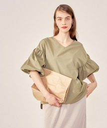 coca（coca） | ふんわりスリーブVネックブラウス(シャツ/ブラウス)