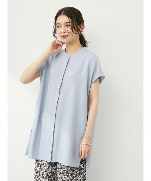 Green　Parks（グリーンパークス）の「フロント比翼チュニック（シャツ/ブラウス・レディース・サックスブルー/オレンジ/グレイッシュベージュ/ダークネイビー・FREE）」の20枚目の写真