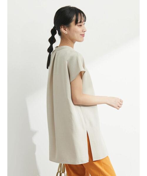 Green　Parks（グリーンパークス）の「フロント比翼チュニック（シャツ/ブラウス・レディース・サックスブルー/オレンジ/グレイッシュベージュ/ダークネイビー・FREE）」の12枚目の写真