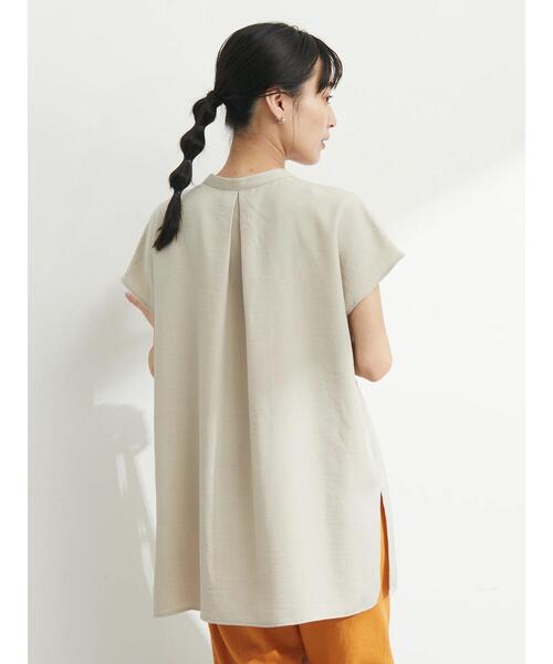 Green　Parks（グリーンパークス）の「フロント比翼チュニック（シャツ/ブラウス・レディース・サックスブルー/オレンジ/グレイッシュベージュ/ダークネイビー・FREE）」の14枚目の写真