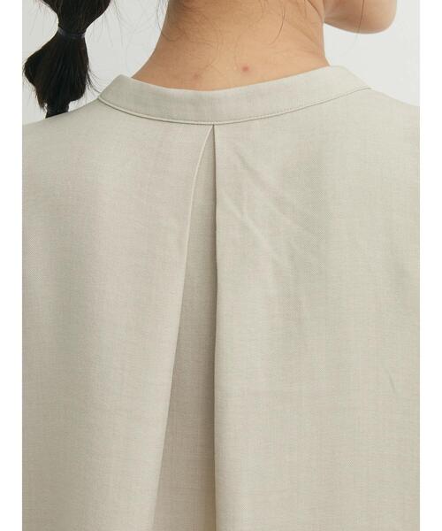 Green　Parks（グリーンパークス）の「フロント比翼チュニック（シャツ/ブラウス・レディース・サックスブルー/オレンジ/グレイッシュベージュ/ダークネイビー・FREE）」の9枚目の写真