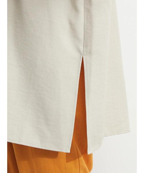 Green　Parks（グリーンパークス）の「フロント比翼チュニック（シャツ/ブラウス・レディース・サックスブルー/オレンジ/グレイッシュベージュ/ダークネイビー・FREE）」の8枚目の写真