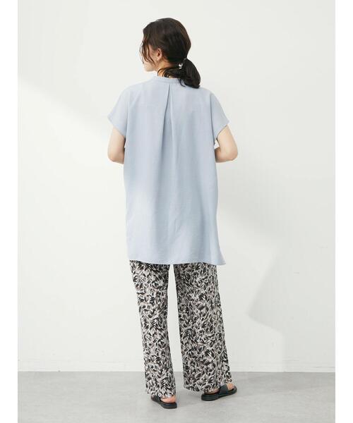 Green　Parks（グリーンパークス）の「フロント比翼チュニック（シャツ/ブラウス・レディース・サックスブルー/オレンジ/グレイッシュベージュ/ダークネイビー・FREE）」の13枚目の写真