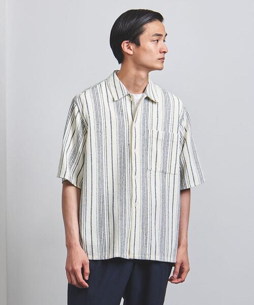 UNITED ARROWS ネイビー ストライプ 長袖シャツ 美品✨ユナイテッドアローズ ストライプ 長袖シャツ ネイビー