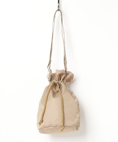 COOCO(クーコ)の「【cooco】Recylon 巾着2WAYショルダーバッグ 22531-11603(ショルダーバッグ・レディース・ブラック/ベージュ・FREE)」の7枚目の写真