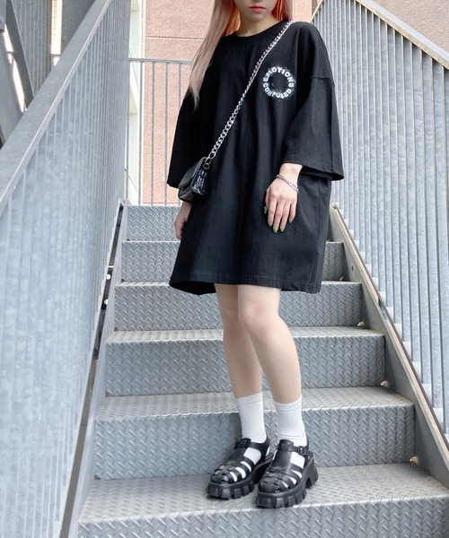 Figments（フィグメンツ）の「EMOTIONS Tシャツ（Tシャツ/カットソー・レディース・ホワイト/ブラック・FREE）」の4枚目の写真