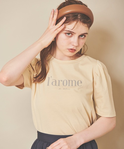 31 Sons de mode(トランテアン ソン ドゥ モード)の「タック&ギャザースリーブロゴTシャツ(Tシャツ/カットソー・レディース・ブラック/オフホワイト/イエロー・36)」の18枚目の写真