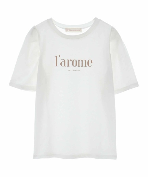 31 Sons de mode(トランテアン ソン ドゥ モード)の「タック&ギャザースリーブロゴTシャツ(Tシャツ/カットソー・レディース・ブラック/オフホワイト/イエロー・36)」の8枚目の写真