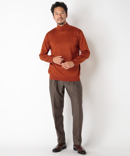 MEN'S BIGI（メンズビギ）の「60/2マーセライズジャージモックネック