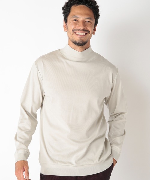 MEN'S BIGI（メンズビギ）の「60/2マーセライズジャージモックネックニット（ニット/セーター・メンズ・ブラック/オフホワイト/オレンジ・01/02/03）」の13枚目の写真